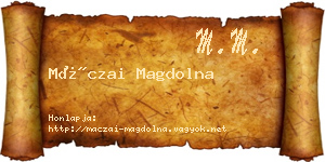 Máczai Magdolna névjegykártya