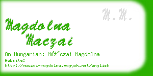 magdolna maczai business card